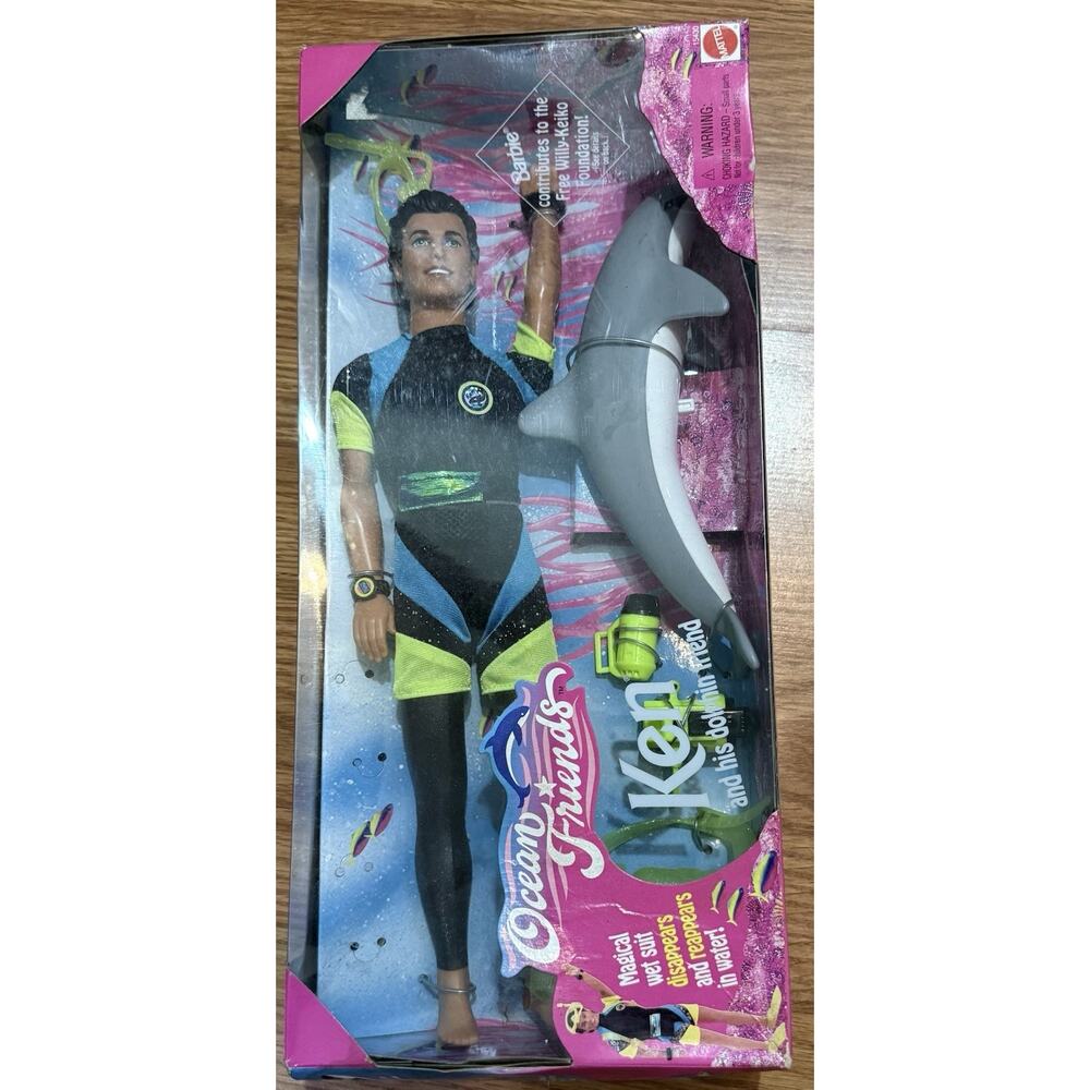 Ocean Friends Ken And His Dolphin Friend Mattel 15430 New In Box 1996